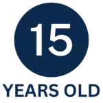 Icon shows a 15 and then has text for "Years old"