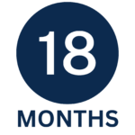 Icon shows a 18 in a circle and then the word "months" under it