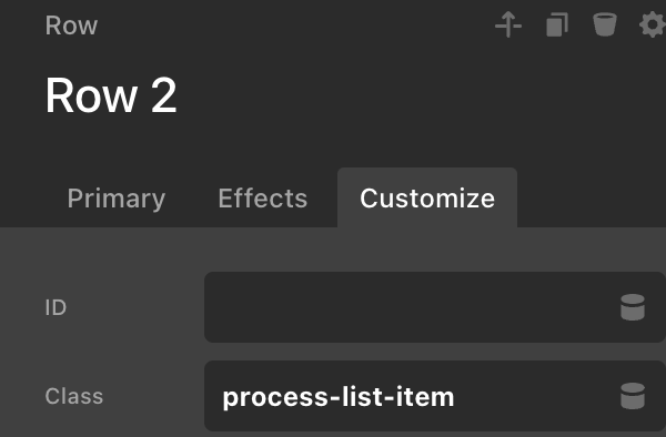 row 2 list-item-process for the process-ordered list in wordpress for the design system