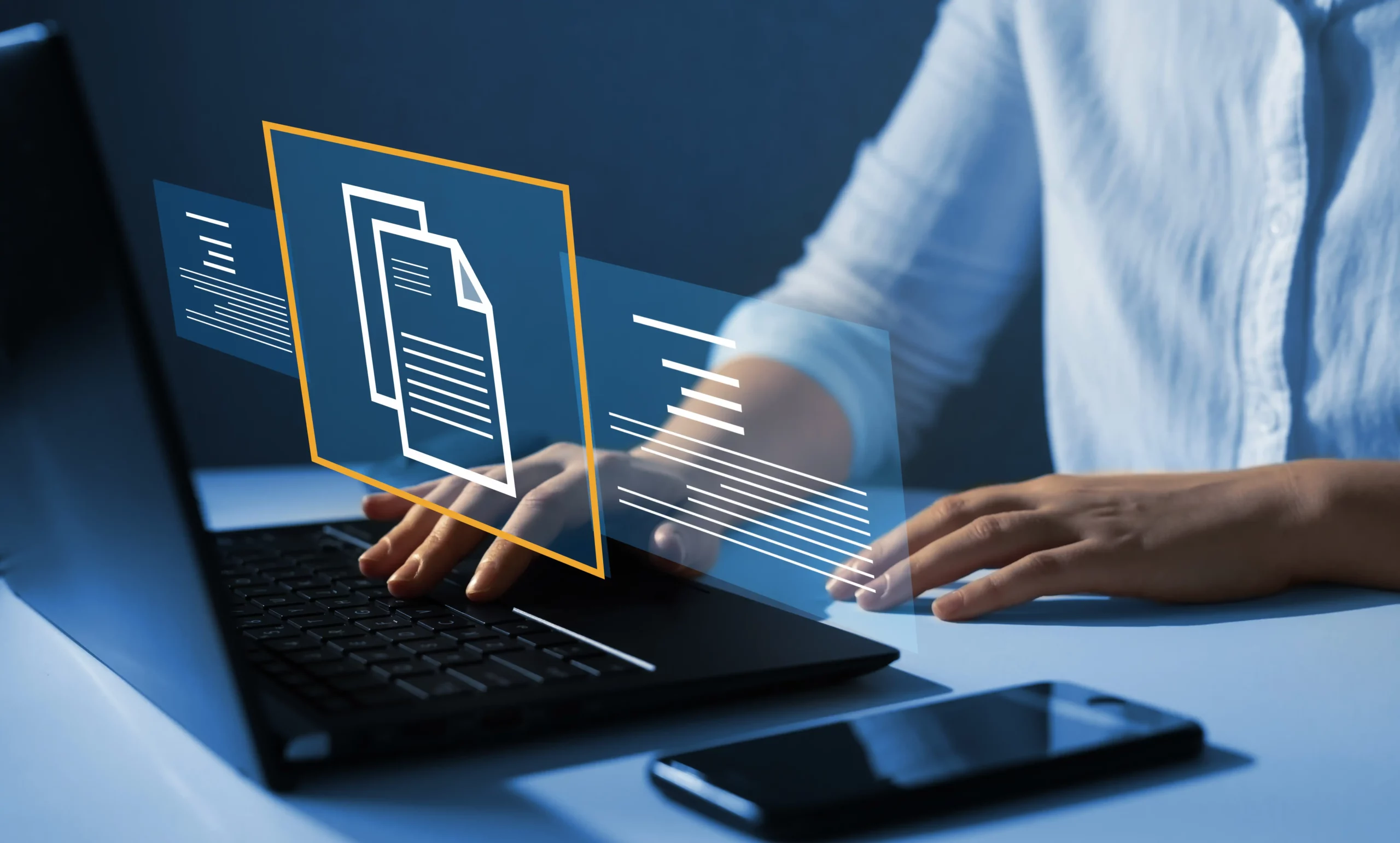 Being shown required documents on your computer.
