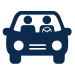 Icon shows front of car with just a driver and the examiner