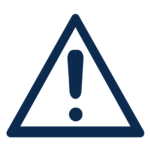 Icon shows an exclamation point inside a triangle indicating a hazard