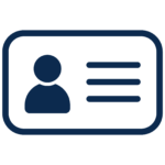 icon shows a profile of a person and lines indicating writing