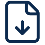 Icon shows a paper with an arrow on it indicating download