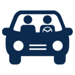 Icon shows front of car with just a driver and the examiner