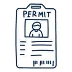 icon shows a document that says permit and has a picture