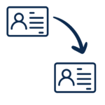 Icon shows one ID with an arrow pointing to another ID