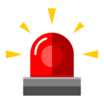 Icon shows a red siren