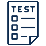 icons shows a paper with check boxes and title that reads test