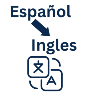 Icon shows "Espanol" with an arrow pointing to Ingles and then a symbol for translation