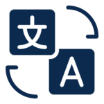 Icon shows translation symbol